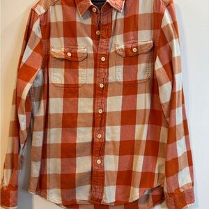 American Eagle Outfitters Red and White Checkered Shirt
